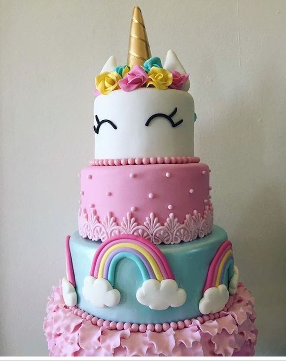 bolo de aniversário unicórnio