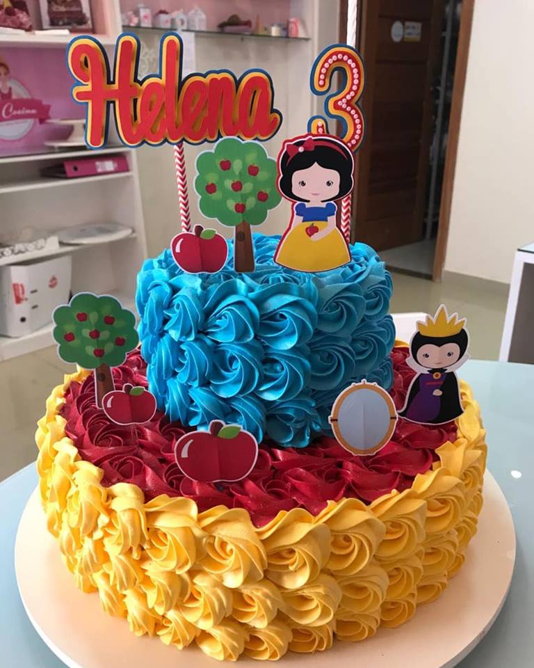 bolo branca de neve 2 andares