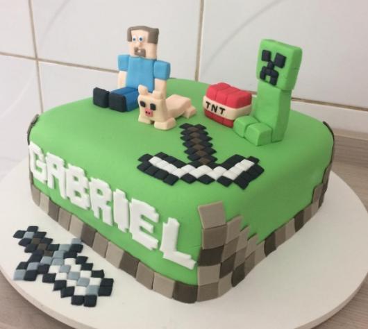 Bolo Minecraft  BuffetCeliaXisto