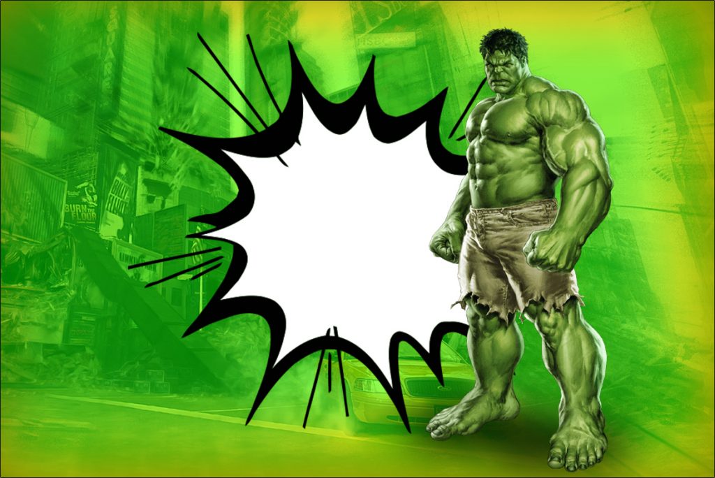 convite do Hulk para imprimir