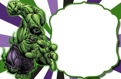 convite do Hulk para imprimir