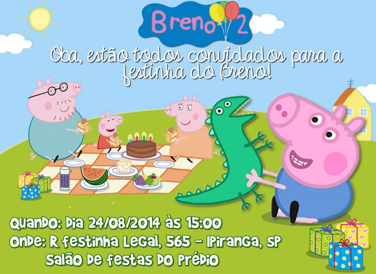 Convite Peppa Pig Ideias Para Voc Se Inspirar