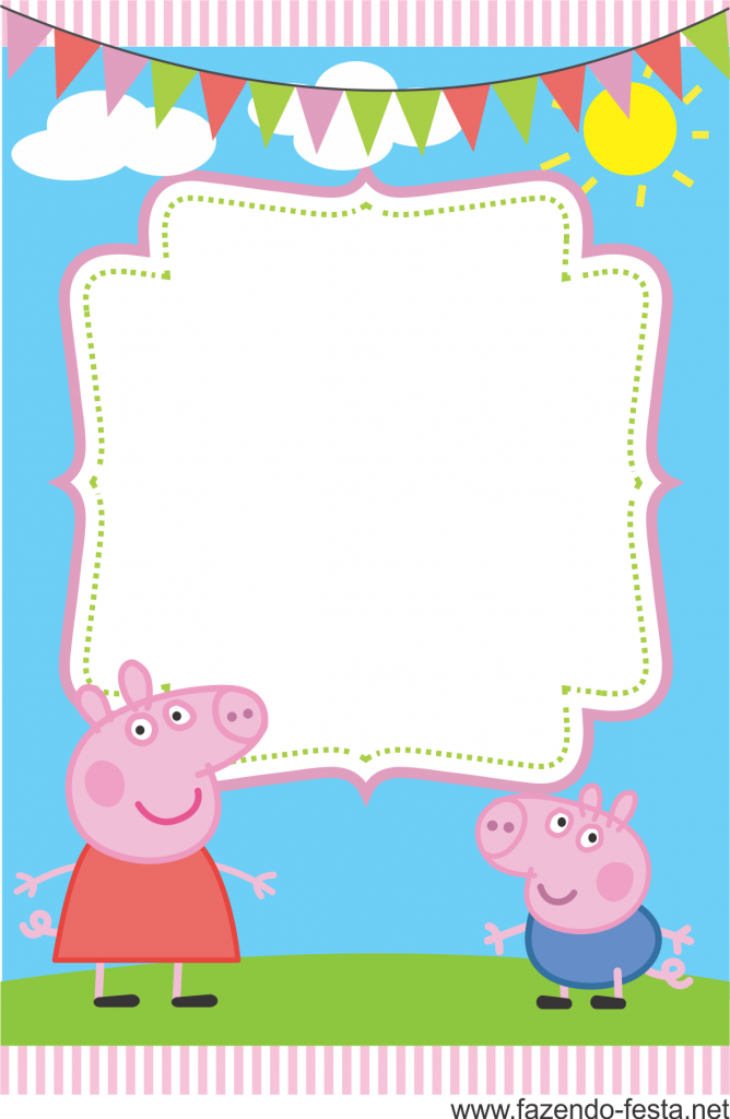 Pin em Convite peppa pig