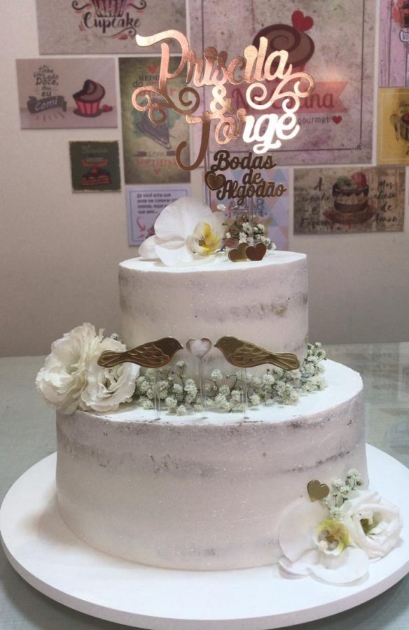 Bolo de Bodas de Algodão 40 Ideias Inspiradoras e Delicadas