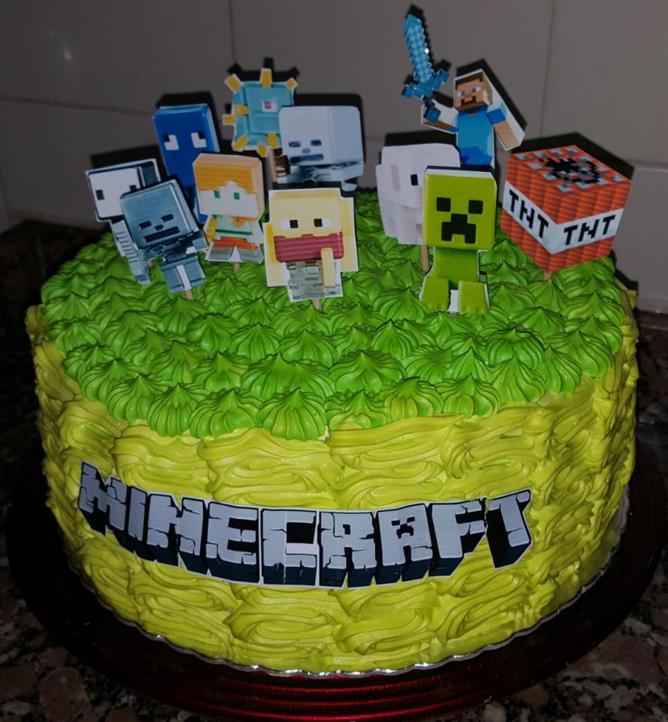 Bolo Minecraft  BuffetCeliaXisto