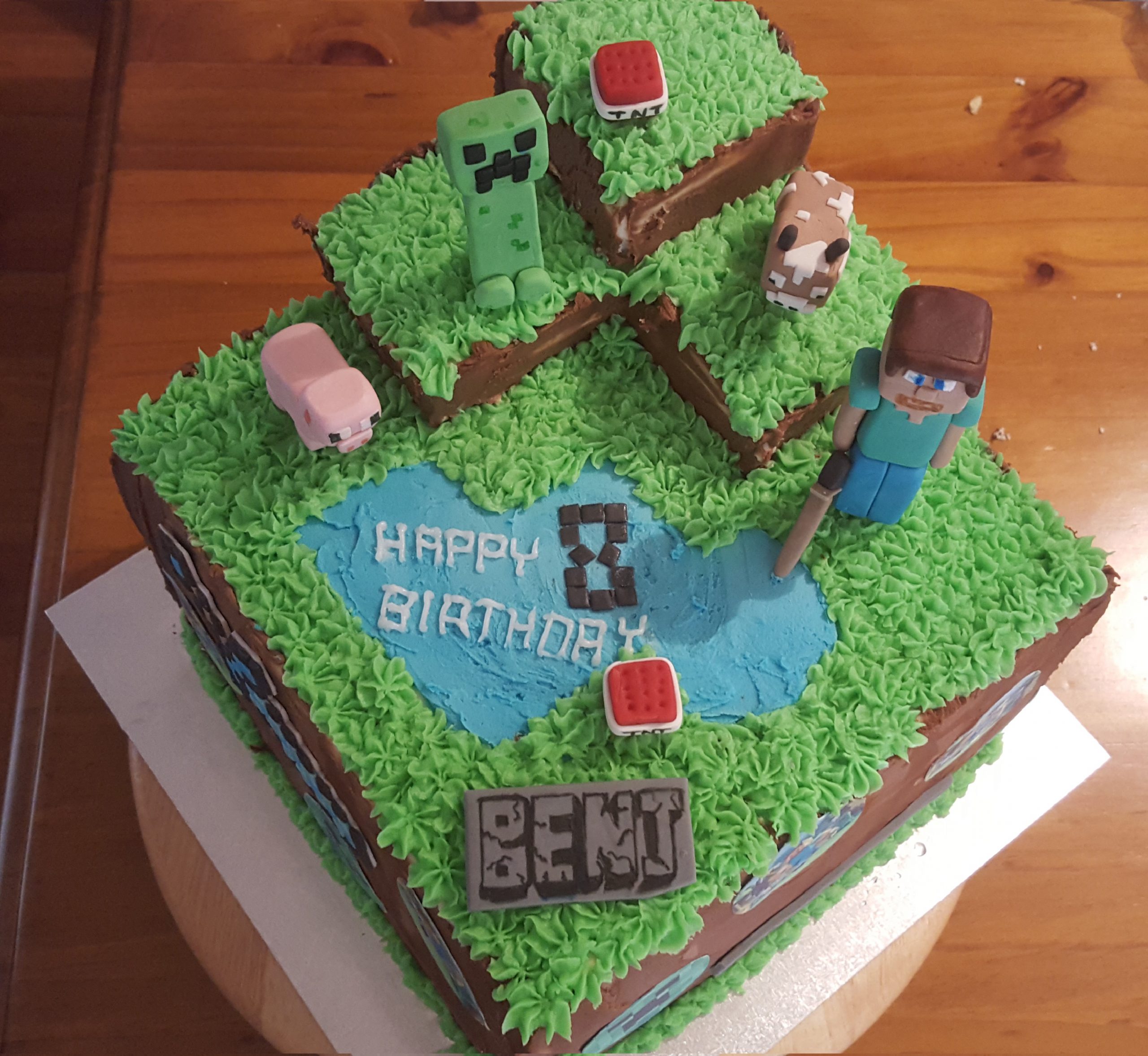 38 melhor ideia de bolos Minecraft