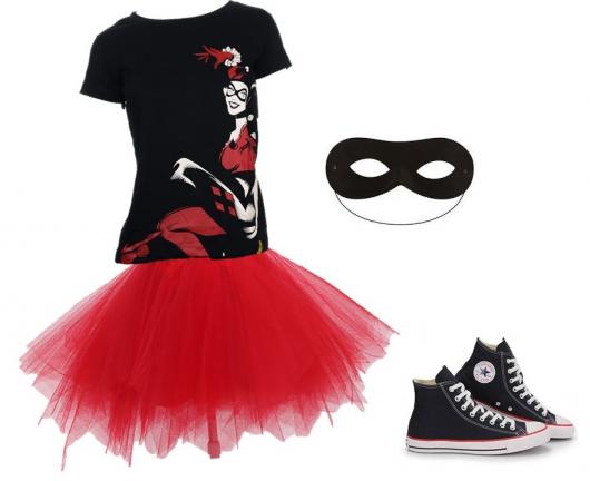Harley Quinn fantasia para o Dia das Crianças, Fantasia Arlequina