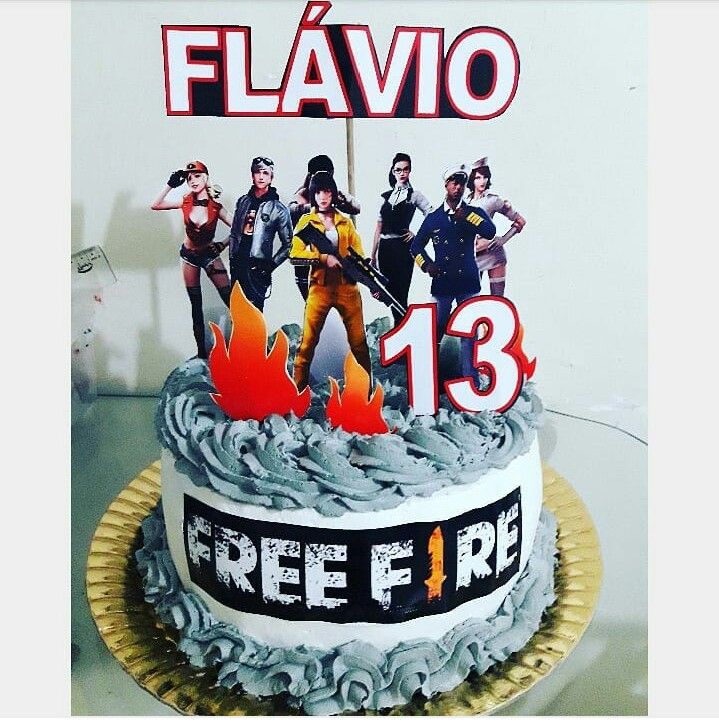 13 Receitas de Bolo Free Fire Feminino e Maculino de Aniversário para  surpreender os fans