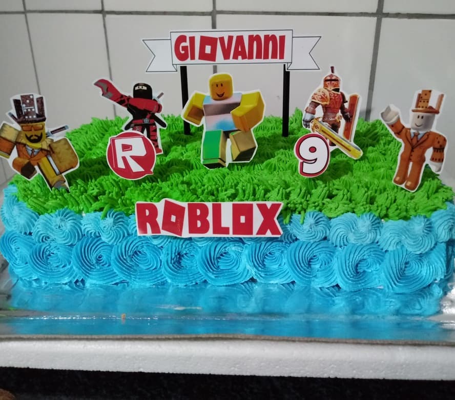 bolo de aniversario do roblox