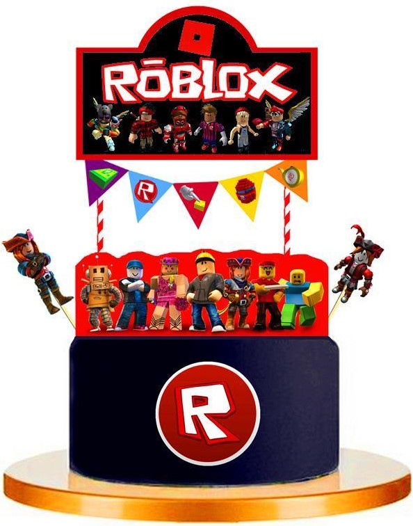 Bolo Roblox 60 Modelos Divertidos Para A Sua Festa - imprimir topper de bolo roblox png