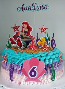 Bolos e Tortas - Bolo da Princesa Ariel 🎂 ______ #bolo #bolodecorados  #bolodefesta #flores #bolopastaamericana #cake #cakestagram #boloprincesa  #bologrande #bolosetortas #remigio #paraiba