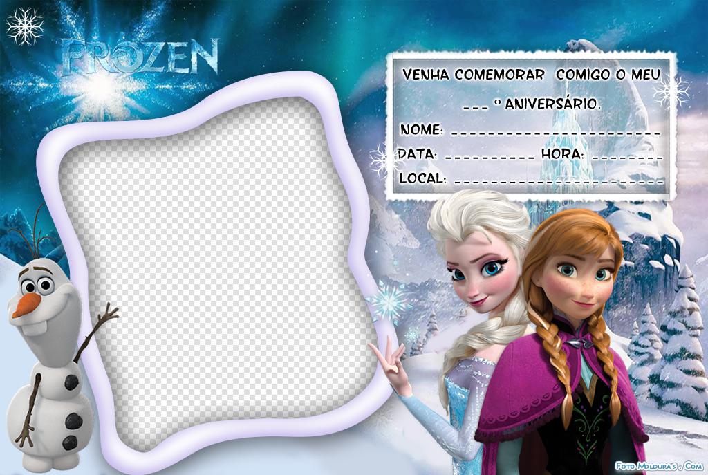 Convite aniversário Frozen - Edite grátis com nosso editor online
