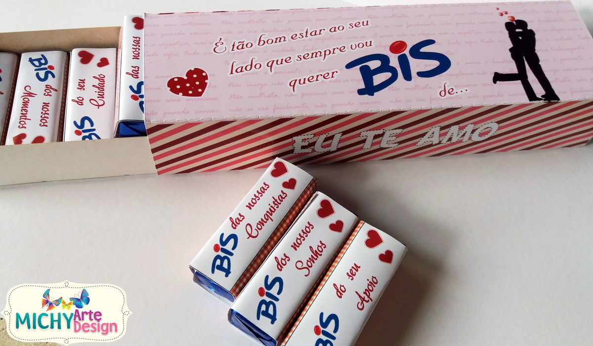 Chocolate BIS personalizado dia dos Namorados + cartão no El