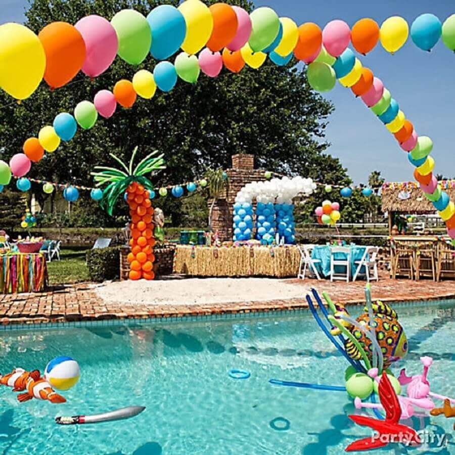 Festa Pool Party Infantil Oi pessoal,passando para mostrar um pouquinho de  como foi o #poolparty de 6 anos da minha princesa 😍, pool party infantil 