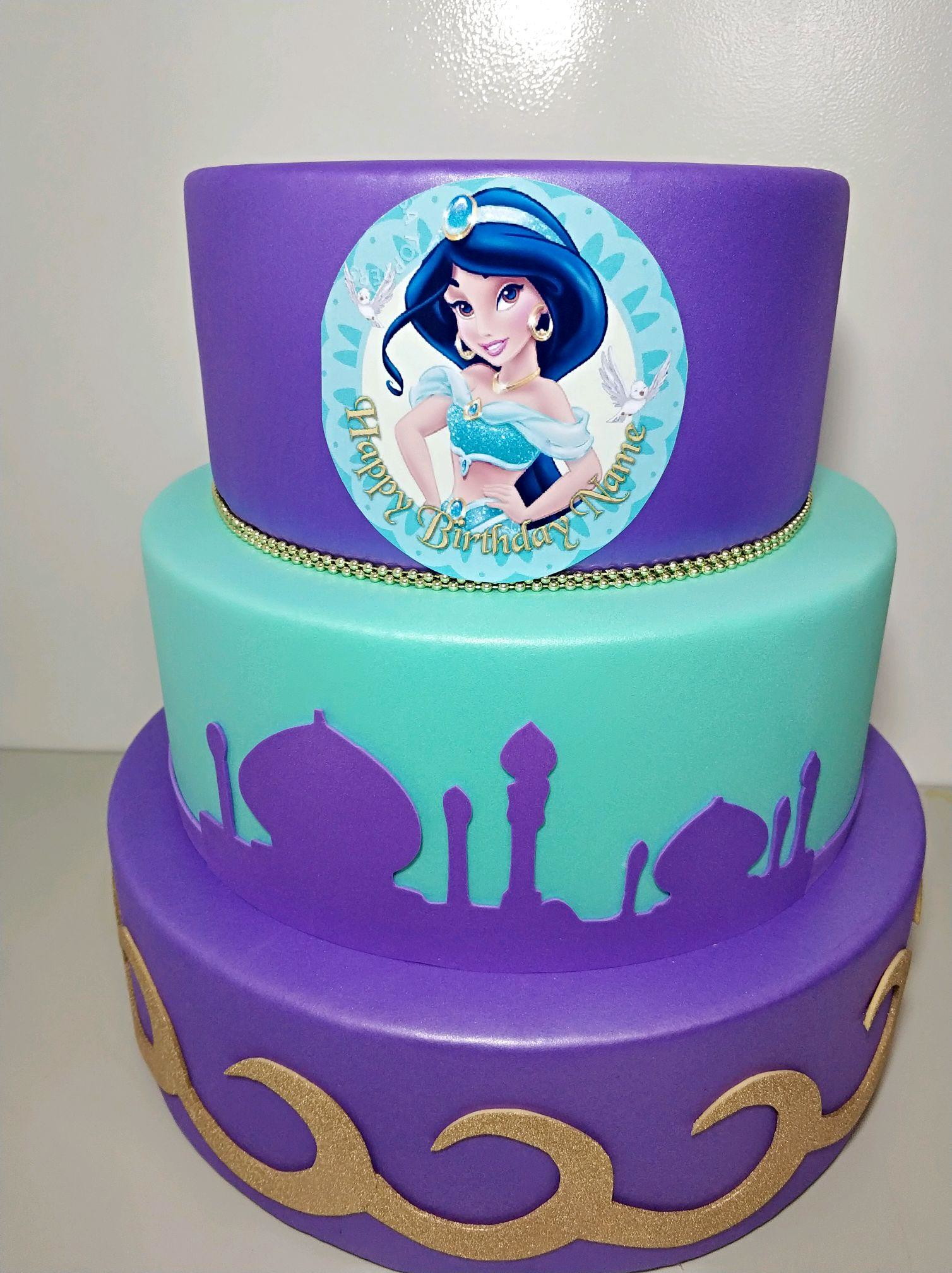 Bolo Fake Falso Para Festa Tema Princesa Jasmine em Promoção na Americanas